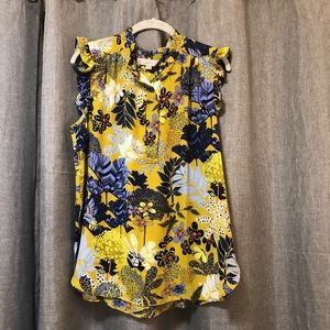 Loft Printed Blouse - Size Large